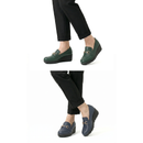No.3090 Stable Heel Metal Buckle Pumps