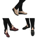 No.3090 Stable Heel Metal Buckle Pumps