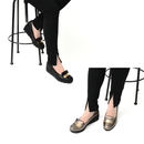 No.3089 Stable Heel Metal Buckle Pumps