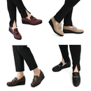 No.3090 Stable Heel Metal Buckle Pumps