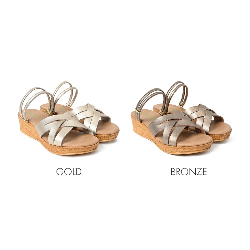 No.1843 Duo-Way Cross Belt Wedge Sandal