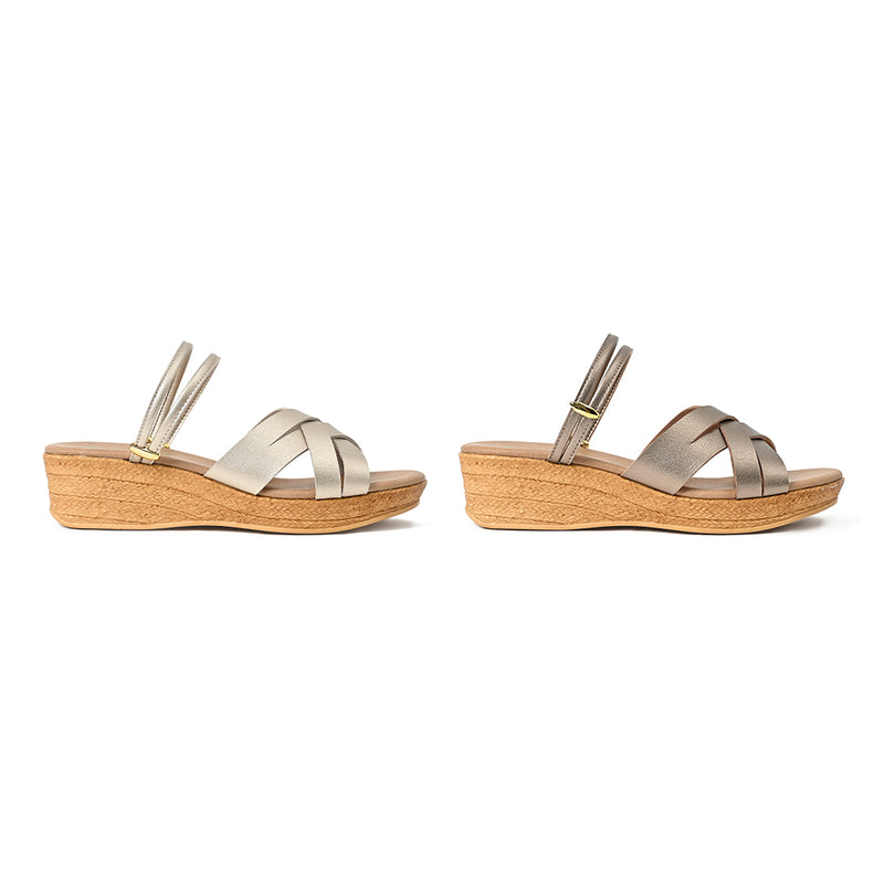 No.1843 Duo-Way Cross Belt Wedge Sandal