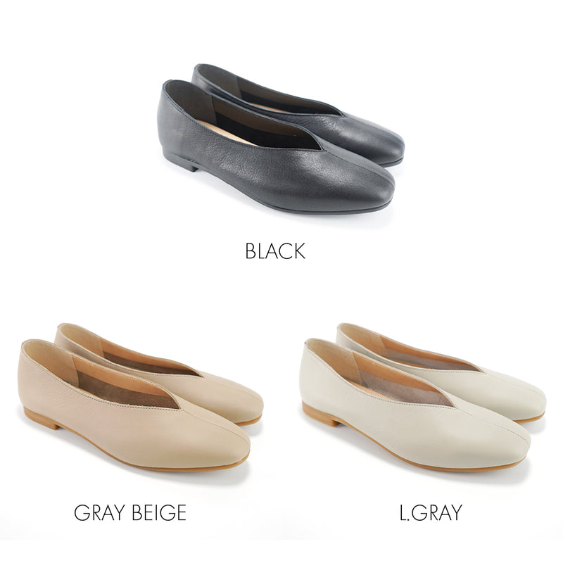 No.RP267 Square Toe V-Cut Flat Shoes