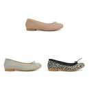 No.RP542 Round Toe Ribbon Leather Pumps