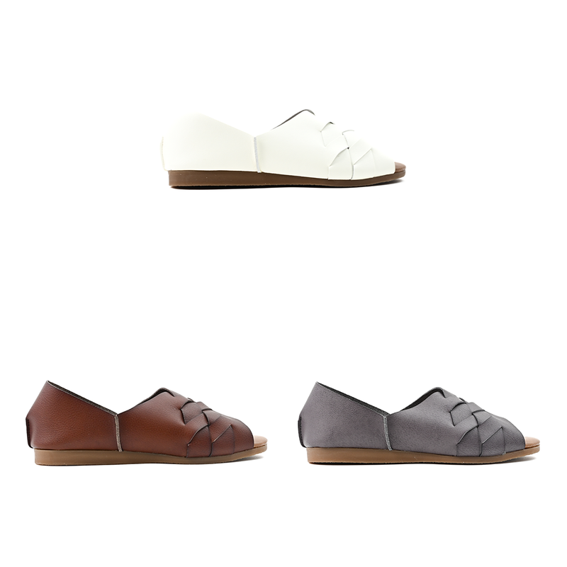 No.3710 Open Toe Flat Shoes