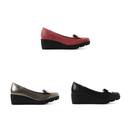 No.3089 Stable Heel Metal Buckle Pumps