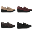 No.3090 Stable Heel Metal Buckle Pumps
