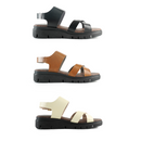 No.2082 Wavy Sole Cross Belt Sandal