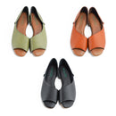 No.3702 Open Toe Flat Shoes