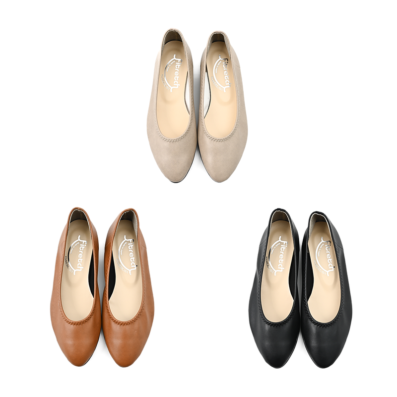 No.7004A Stretch Fit Flat Pumps