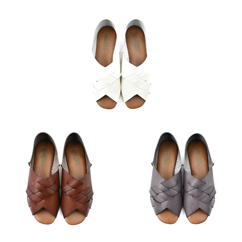 No.3710 Open Toe Flat Shoes