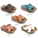 No.1834 Cross Belt Wedge Slip-On