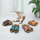 No.1834 Cross Belt Wedge Slip-On