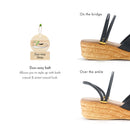 No.1843 Duo-Way Cross Belt Wedge Sandal