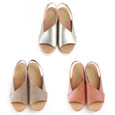 No.2027 Back Belt Wedge Sandal