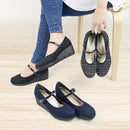 No.3074 Stable Heel Strap Pumps