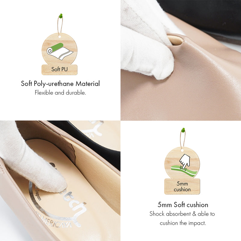 No.7007A Square Toe Flat Pumps