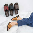 No.8205A Cross Belt Foot Bed Slip-On