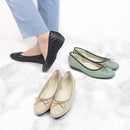 No.8615A Quilt Upper Flat Pumps