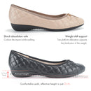 No.8615A Quilt Upper Flat Pumps