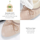 No.8615A Quilt Upper Flat Pumps