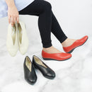 No.8616A V Cut Upper Flat Pumps