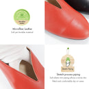 No.8616A V Cut Upper Flat Pumps