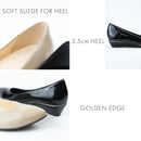 SUaSHI 9131 Gold Edge Pumps Almond Toe