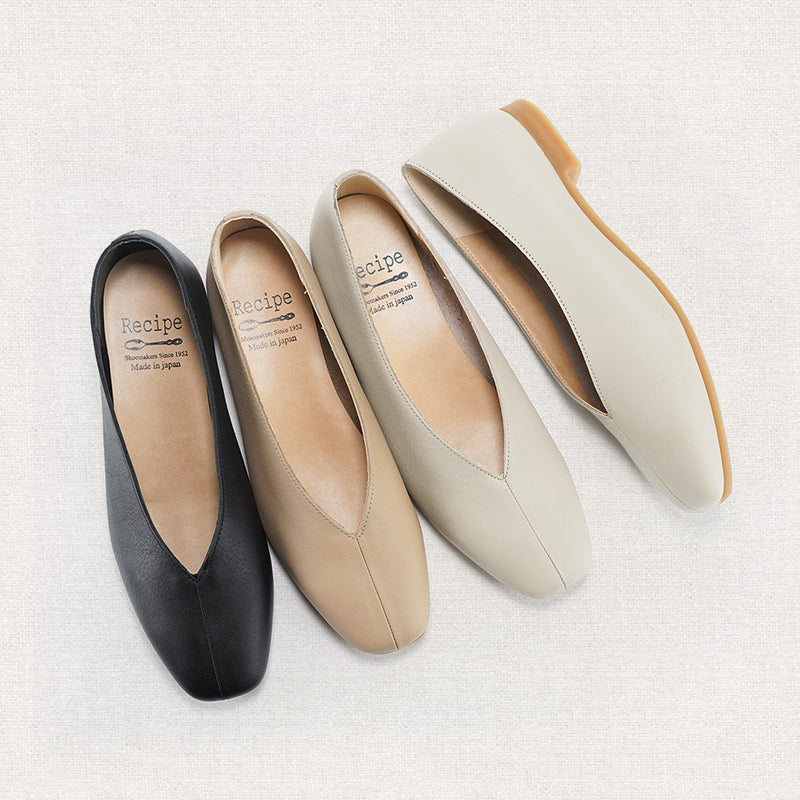 No.RP267 Square Toe V-Cut Flat Shoes