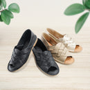 No.RP501 Open Toe L-Cut Weave Slip On