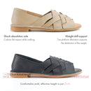 No.RP501 Open Toe L-Cut Weave Slip On