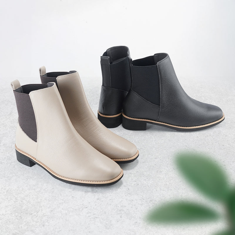 No.RP526 Cow Leather Back Gore Boots